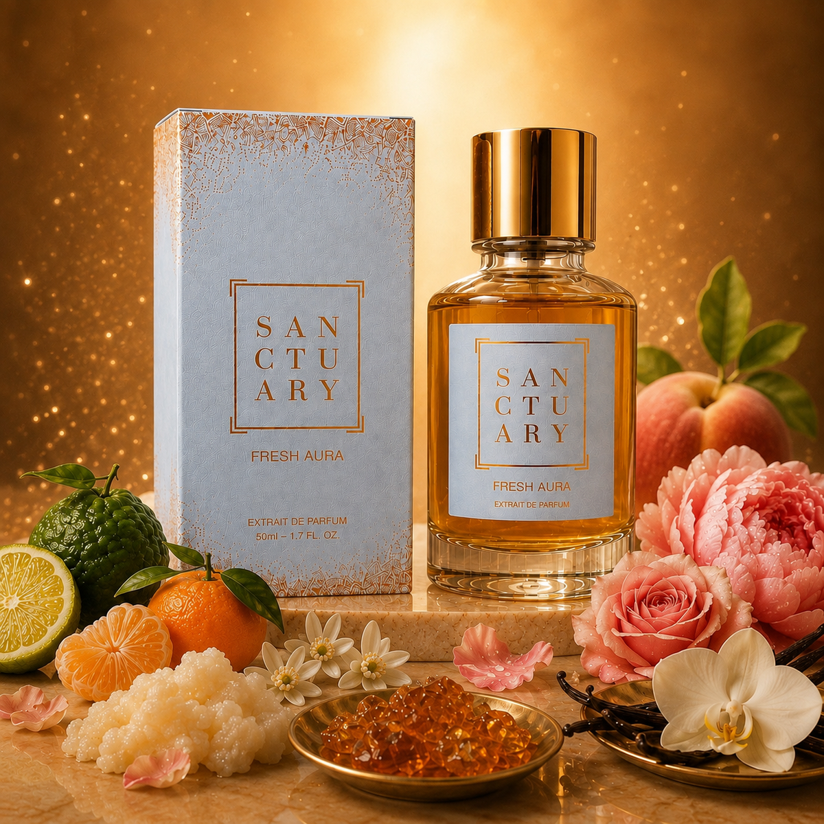 Fresh Aura - Notes of Bergamot, White Peach and Orange Blossom