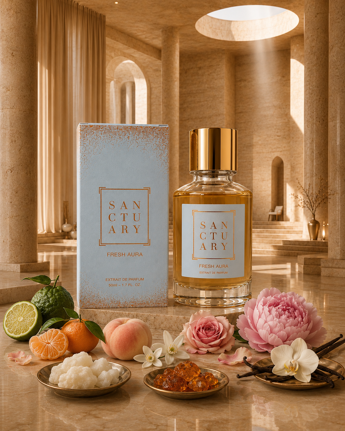 Fresh Aura - Notes of Bergamot, White Peach and Orange Blossom